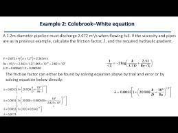 6 5 Example 2 Colebrook White Equation