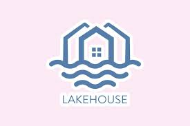 Abstract Wave And House Home Sticker