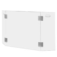 Barton 47 3 4 In W 3 Panel Tempered Glass Fireplace Fence Screen Flame Guard With Side Handles