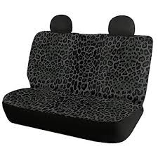 Black Leopard Print Car Seat Covers