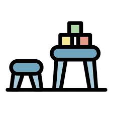 Kid Room Small Chair Icon Color Outline