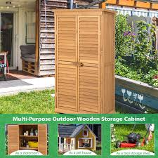 Outdoor Wooden Garden Tool Storage