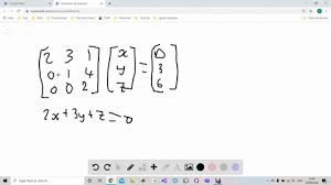 Solved Write Each Matrix Equation As A