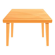 Garden Wood Table Icon Cartoon Style