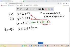 Linear Equations With Three Unknowns