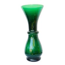 Mid Century Green Glass Vase By Sergio