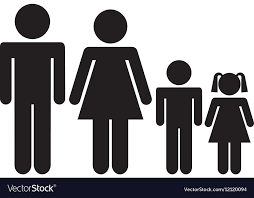 Family Pas Silhouette Isolated Icon