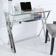 Dania Clear Glass Laptop Desk With