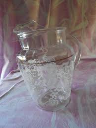 Vintage Large Clear Glass Pitcher