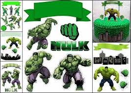 Hulk Toppers Para Tartas Tortas