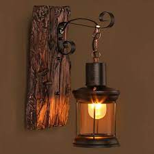 Outdoor Antique Led Loft Wall Lamp Wood