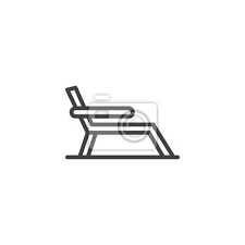 Beach Chair Outline Icon Linear Style