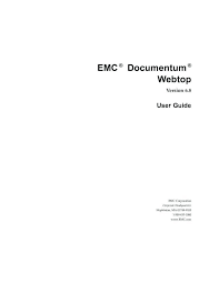 Pdf Emc Documentum Webtop 6 8 User