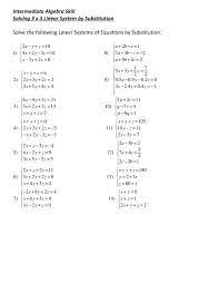 Intermediate Algebra Skill Solving 3 X