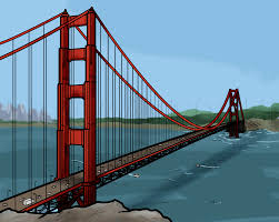 how to draw the golden gate bridge