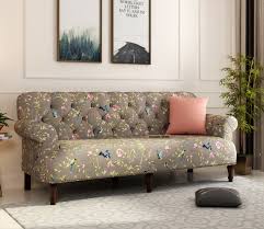 Buy Parker 3 Seater Sofa Cotton Grey