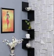 Wooden Decorative Wall Shelves Zig Zag