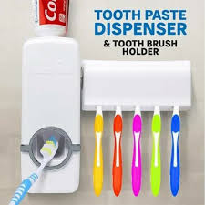 White Plastic Toothpaste Dispenser With