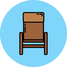 Chair Fabric Furniture Icon Filled