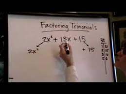 Factoring Trinomials With A Greater