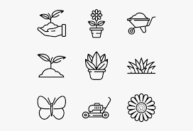 House Plants Garden Icon Line Png