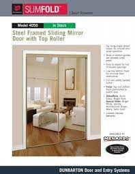 Steel Framed Sliding Mirror Door With