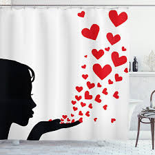 Kiss Shower Curtain Pretty Girl