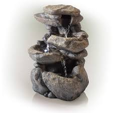 3 Tier Tabletop Stone Water Fountain