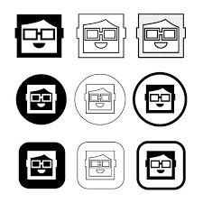 Simple Human Emotion Icon Sign Design