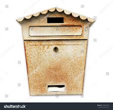 Abandoned Rusty Mailbox Isolated