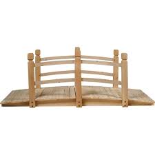 Angeles Home 5 Ft Wooden Garden Bridge