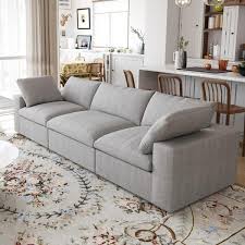 Living Room Sectional Sofa Gray