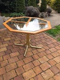 Octagonal Brass Glass Dining Table