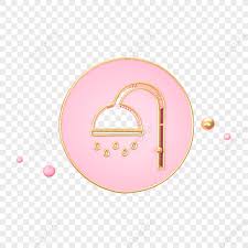 Three Dimensional Pink Shower Icon