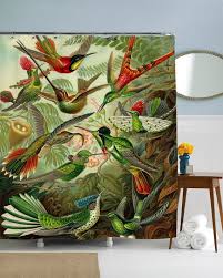 Hummingbird Shower Curtain Tropical
