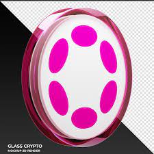 Polkadot Dot Glass Crypto Coin 3d