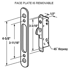 Allywasai Sliding Patio Door Handle Set