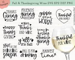 Fall Wine Svg Thanksgiving Wine Svg