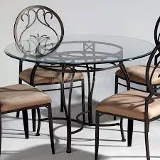 Wrought Iron Glass Top Dining Table