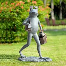 Spi Home Suave Per Frog Garden Sculpture 22 X 14 50 X 8 50 In