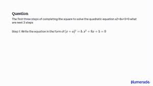 Solving A Quadratic Equation 8x