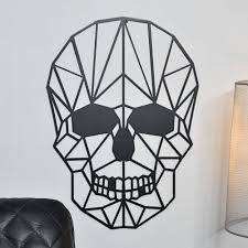 Geometric Skull Steel Wall Art