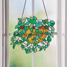 Stained Glass Hanging Plant Signals