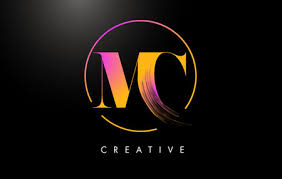 Mc Brush Stroke Letter Logo Design