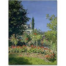 Trademark Fine Art Flowering Garden At Sainte Adresse 1866 Canvas Art By Claude Monet