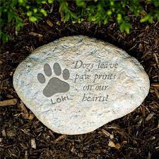 Engraved Dog Memorial Garden Stone Dog