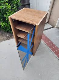 32 High Vintage Wood Stereo Cabinet