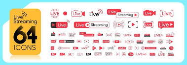 Live Streaming Logo Vector Art Icons