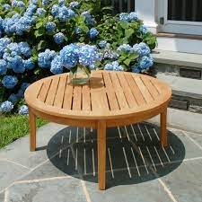 Teak Wood Coffee Table Seneca Round