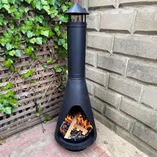 Outdoor Wood Burning Chiminea Fire Pit